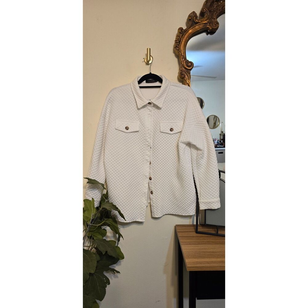 Quilted Button Up Jacket Size M